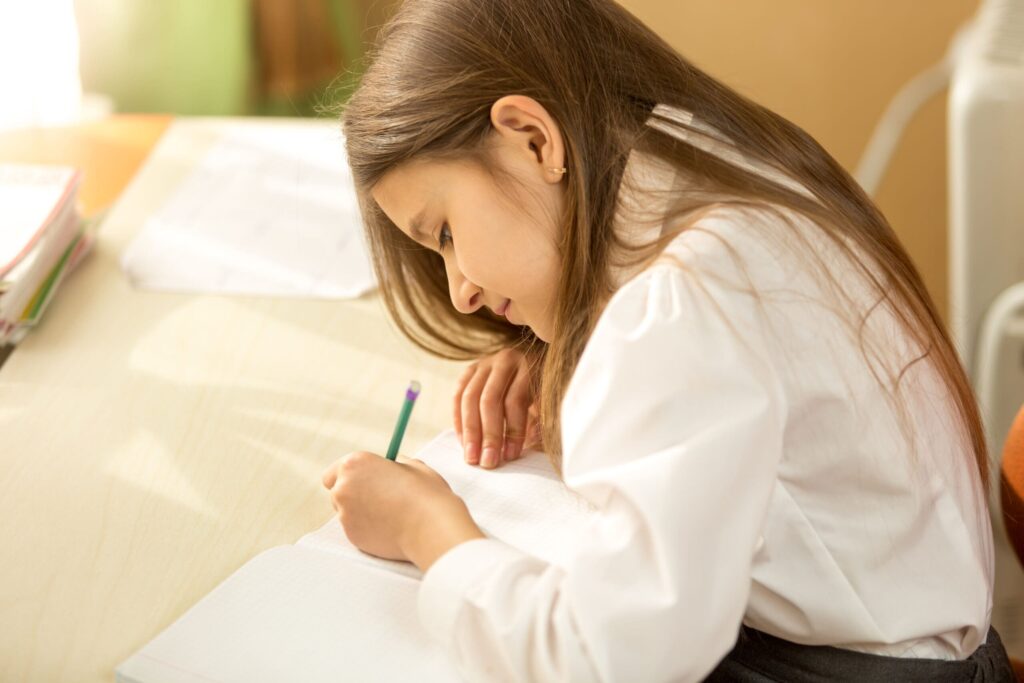 girl writing