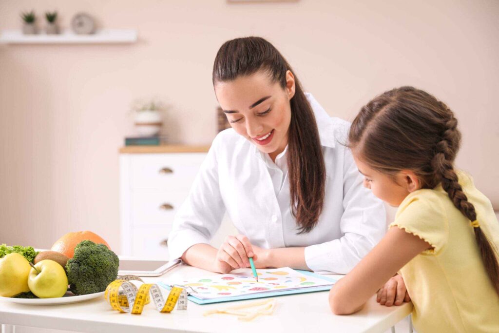 mom helping daughter with school work